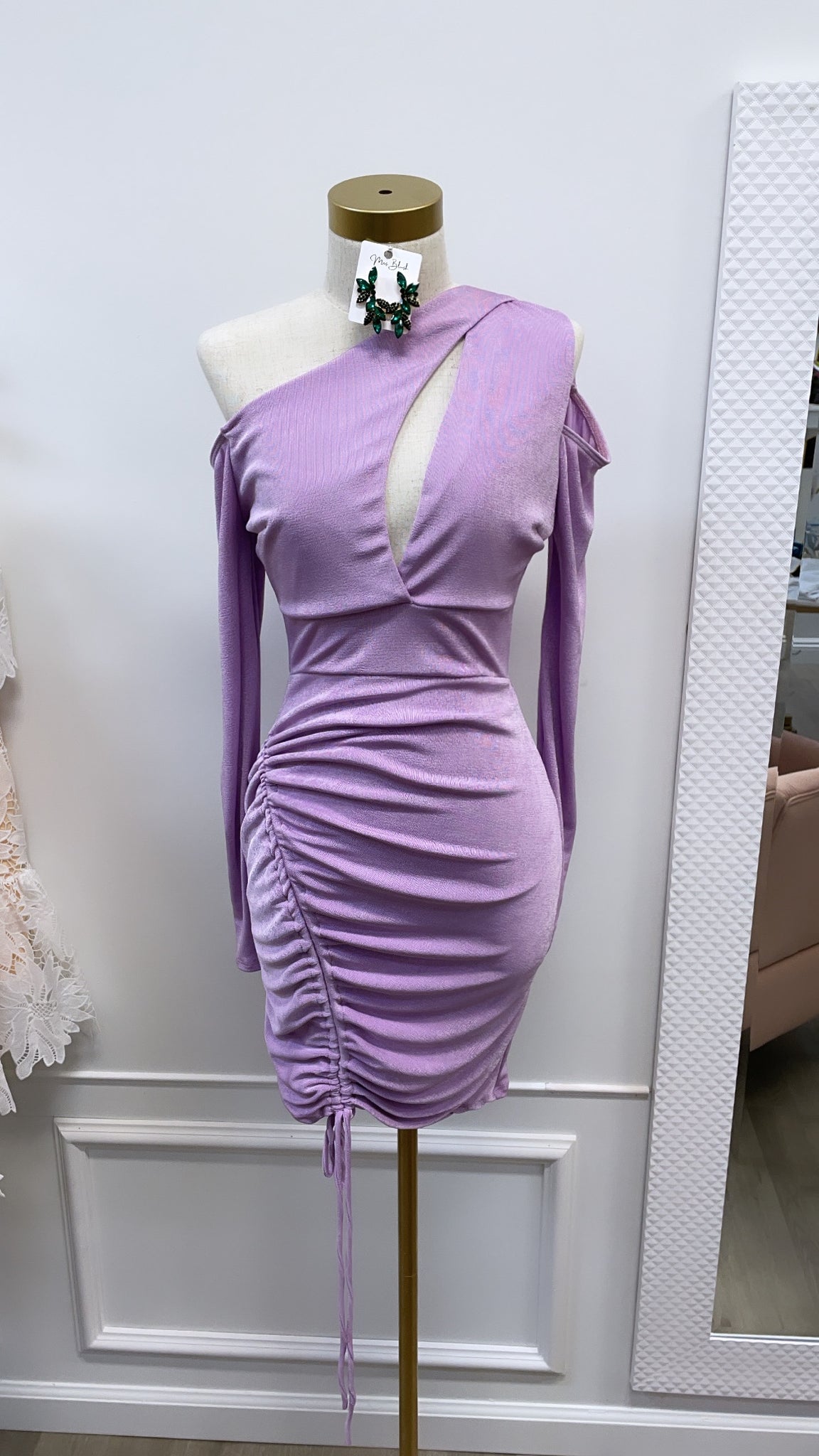 VALERIE CUT OUT DRESS-lilac