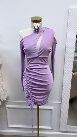 VALERIE CUT OUT DRESS-lilac
