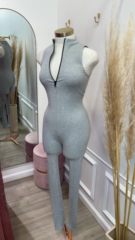 ABIGAIL JUMPSUIT- HEATHER GREY