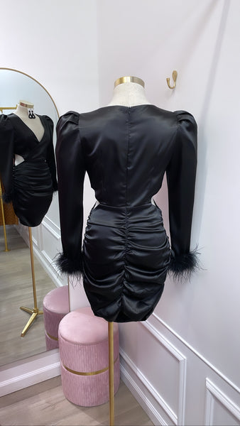 EVELIA SATIN DRESS