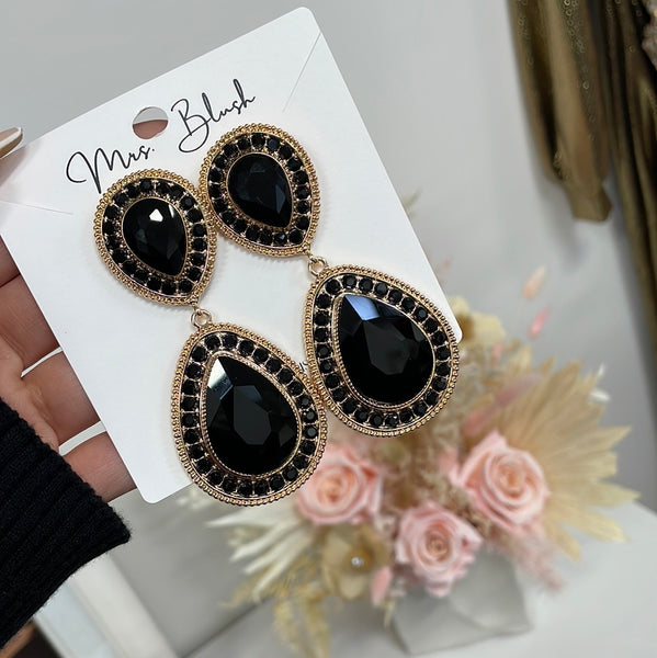 CIARA EARRINGS-BLACK
