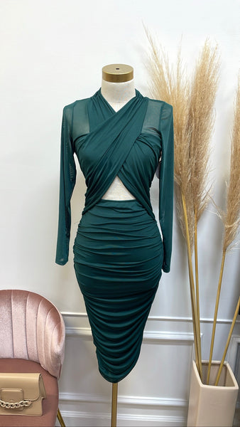 LEXIE MIDI- GREEN