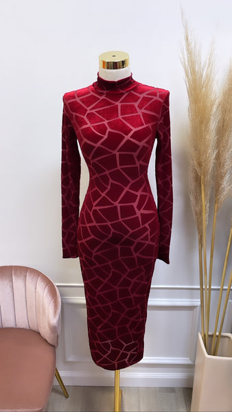 JOYCE MIDI- BURGUNDY