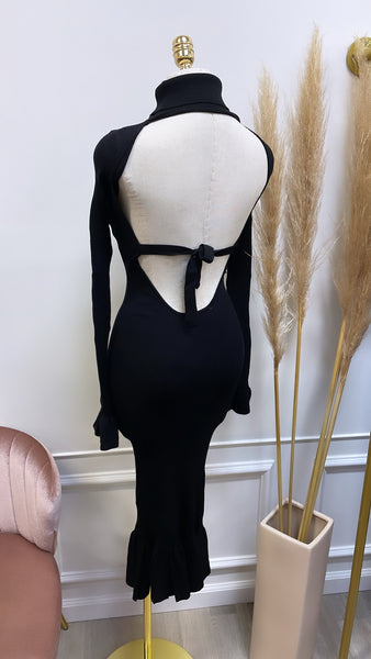 MIA MIDI DRESS- BLACK