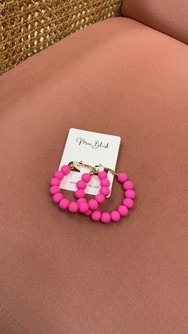 VIVI HOOPS-PINK