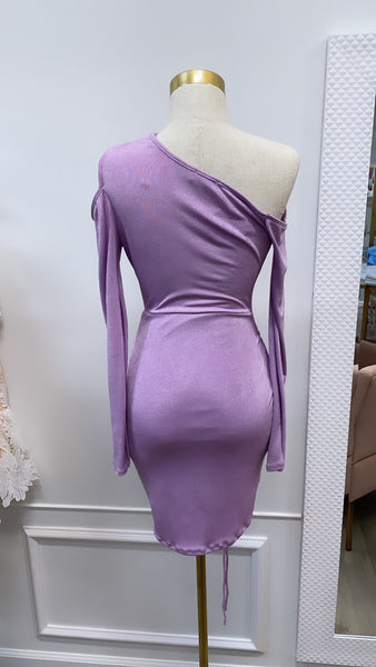 VALERIE CUT OUT DRESS-lilac