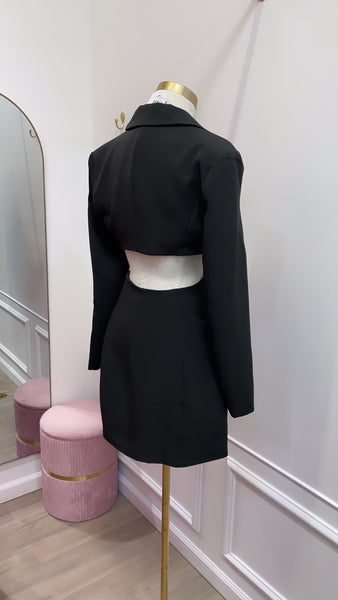 GIA BLAZER DRESS- BLACK