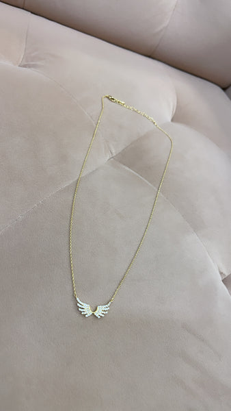 Wings Necklace 18k gold dipped