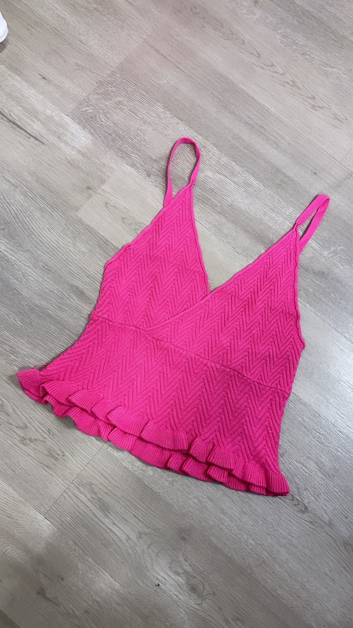 ARI KNIT TOP- FUCHSIA