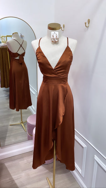 AMANDA DRESS- BROWN