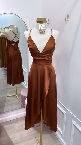AMANDA DRESS- BROWN