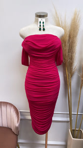CHARLOTTE MIDI- FUCHSIA