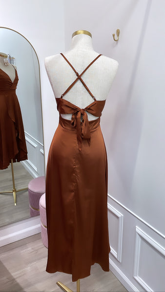 AMANDA DRESS- BROWN