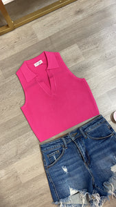 ARLY KNIT TOP- PINK