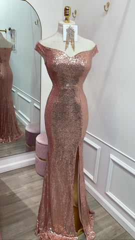 NATALIA COUTURE DRESS-CHAMPAGNE