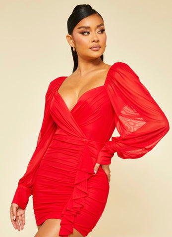 PENELOPE DRESS- RED