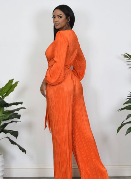 BREANNE JUMPSUIT- ORANGE