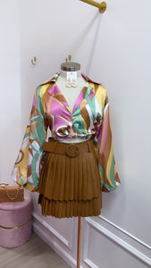 CASSIE SKIRT- TAN