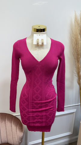 ADDISON KNIT MINI- MAGENTA