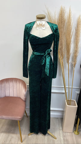 VIVIENNE VELOUR JUMPSUIT