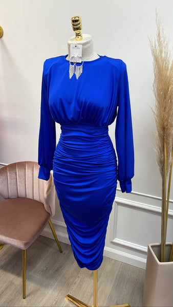 JULISSA MIDI DRESS- BLUE