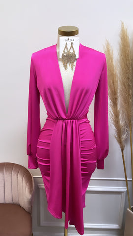 DANIELLE MIDI DRESS- PINK