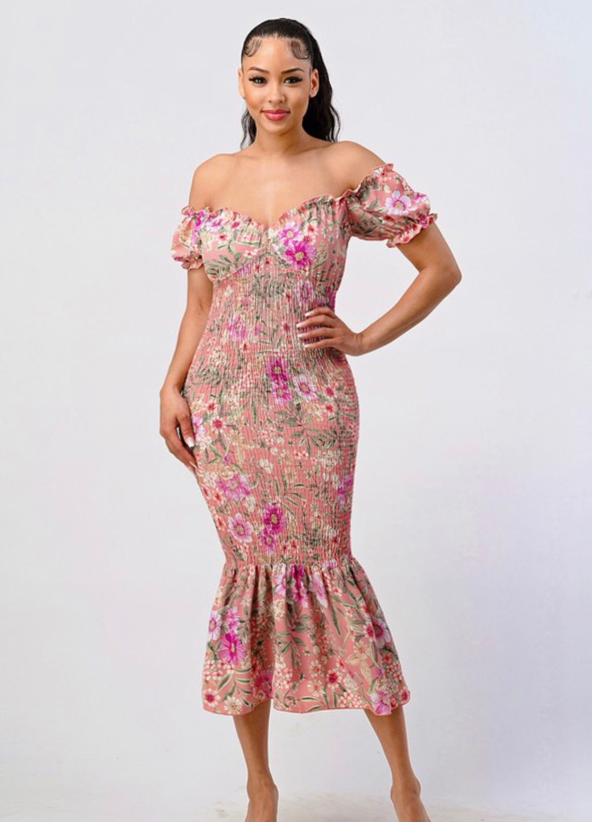 AMY FLORAL MIDI