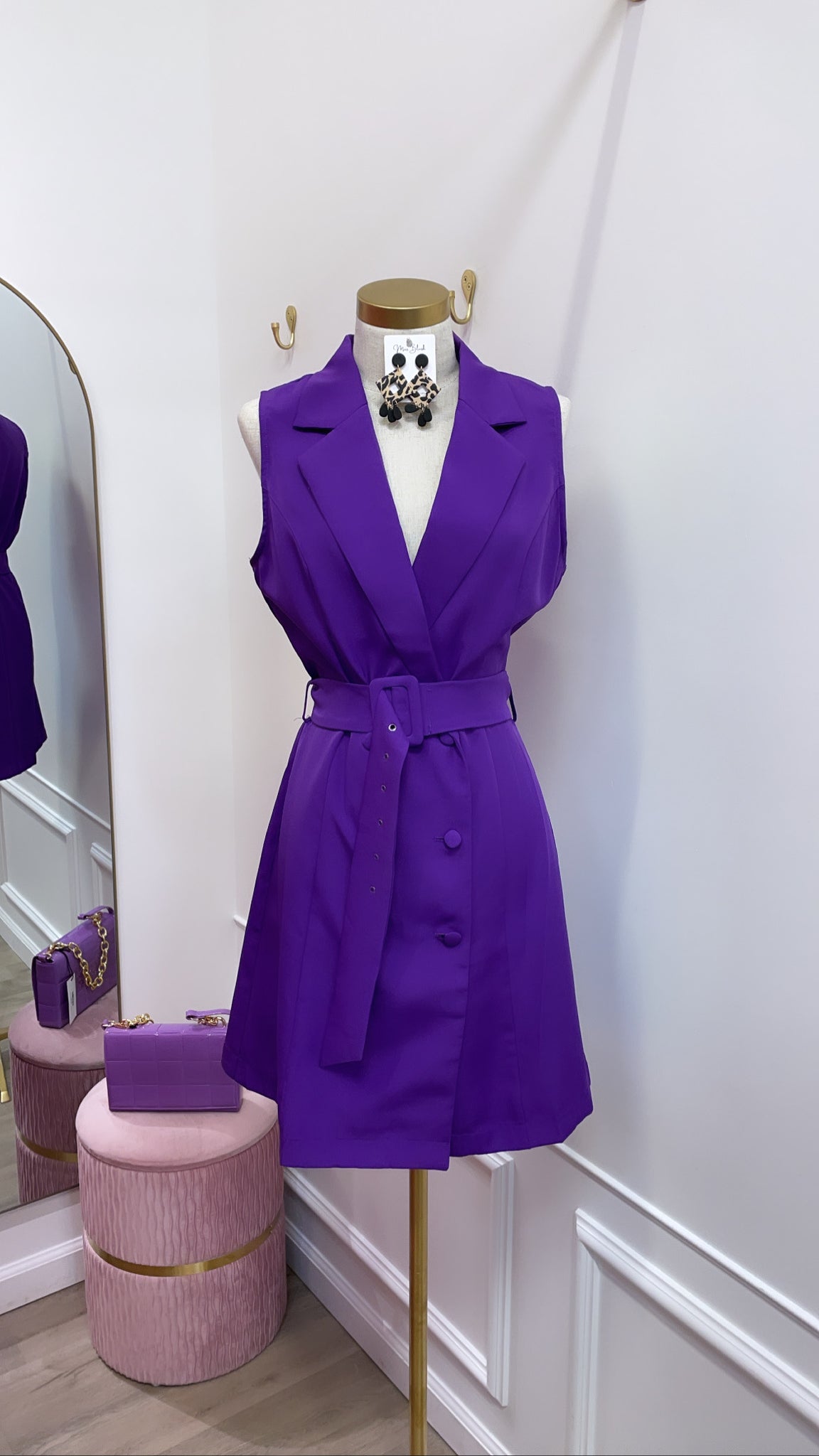 MIA BLAZER DRESS- PURPLE