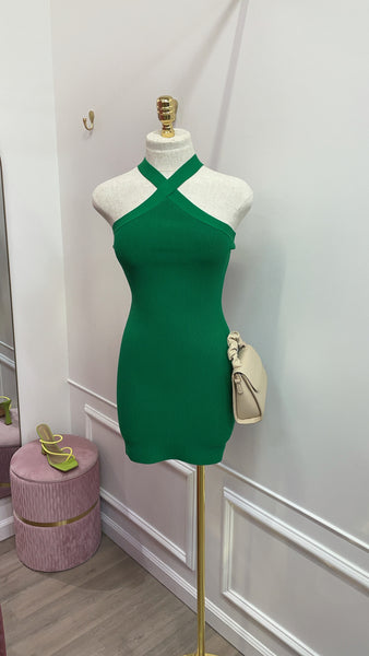BREE HALTER KNIT- Green