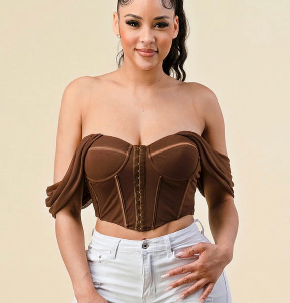 LIA CORSET- BROWN