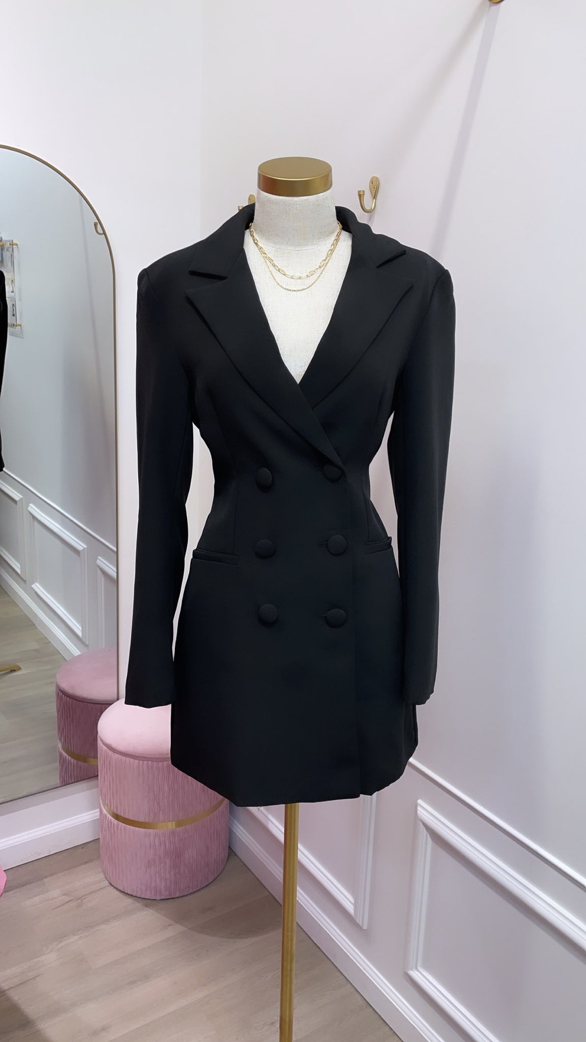 GIA BLAZER DRESS- BLACK