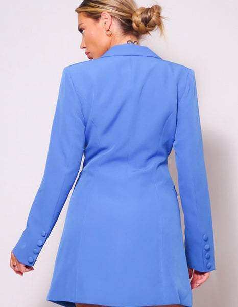 VALERIA BLAZER DRESS- SERENITY BLUE