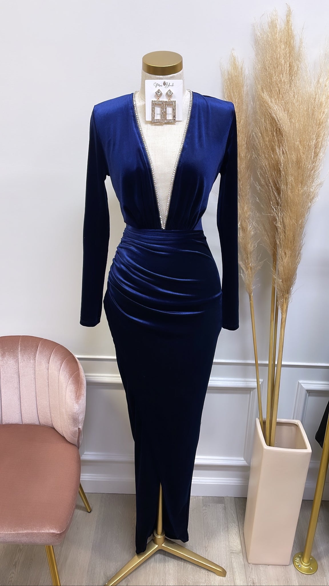 ARIA VELOUR DRESS
