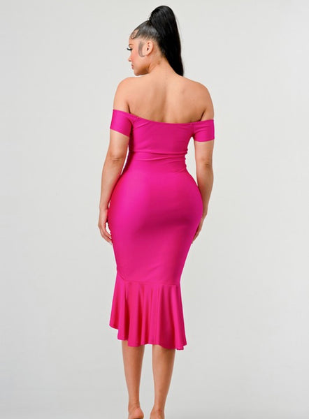 BECCA MIDI- FUCHSIA