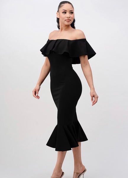 DANIA MIDI- BLACK
