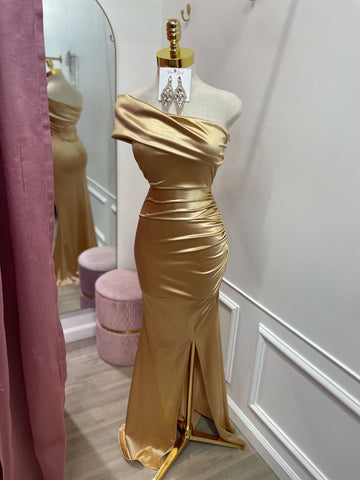 AVERY COUTURE DRESS- GOLD
